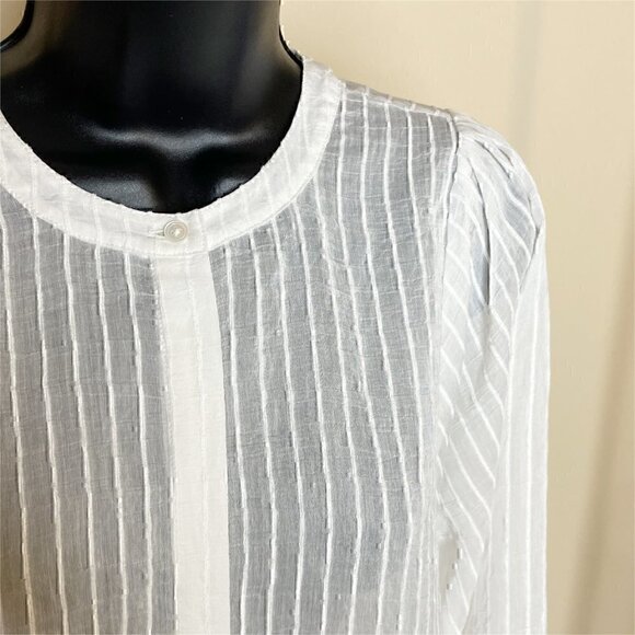 Joie Rashelda Sheer Striped Blouse - Picture 4 of 16
